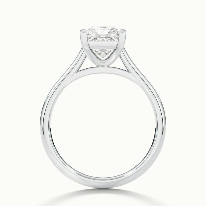 Frey 3 Carat Princess Cut Solitaire Lab Grown Diamond Ring in 10k White Gold