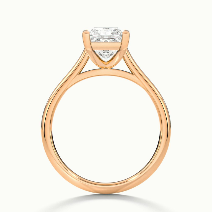 Frey 2 Carat Princess Cut Solitaire Lab Grown Diamond Ring in 10k Rose Gold