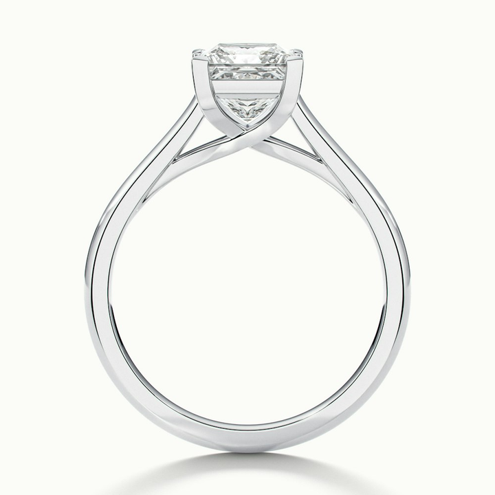Amaya 2.5 Carat Princess Cut Solitaire Lab Grown Diamond Ring in 10k White Gold