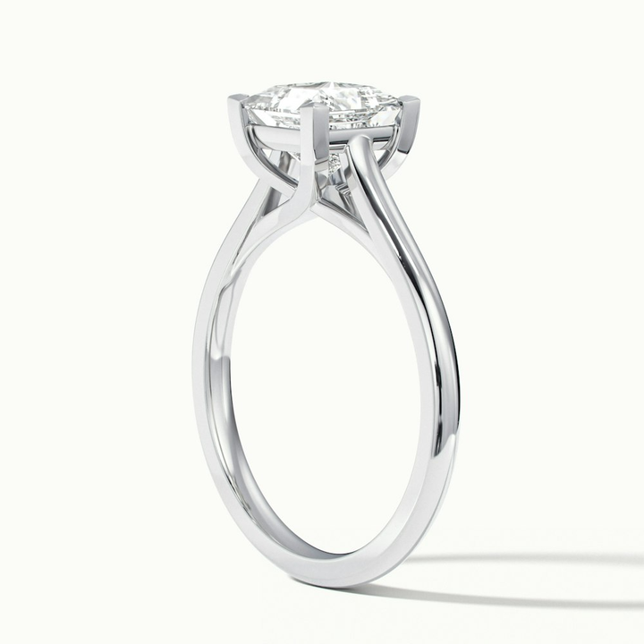 Amaya 1 Carat Princess Cut Solitaire Lab Grown Diamond Ring in 14k White Gold