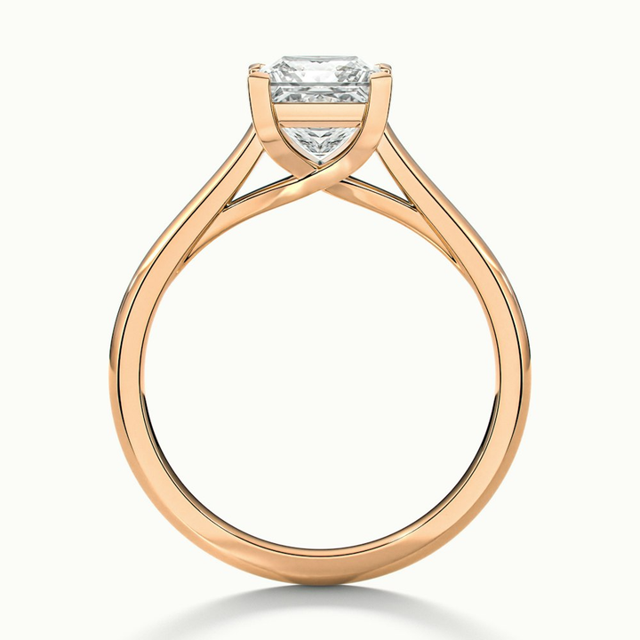 Amaya 2 Carat Princess Cut Solitaire Lab Grown Diamond Ring in 10k Rose Gold