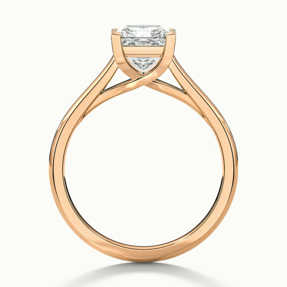 Amaya 2 Carat Princess Cut Solitaire Lab Grown Diamond Ring in 14k Rose Gold
