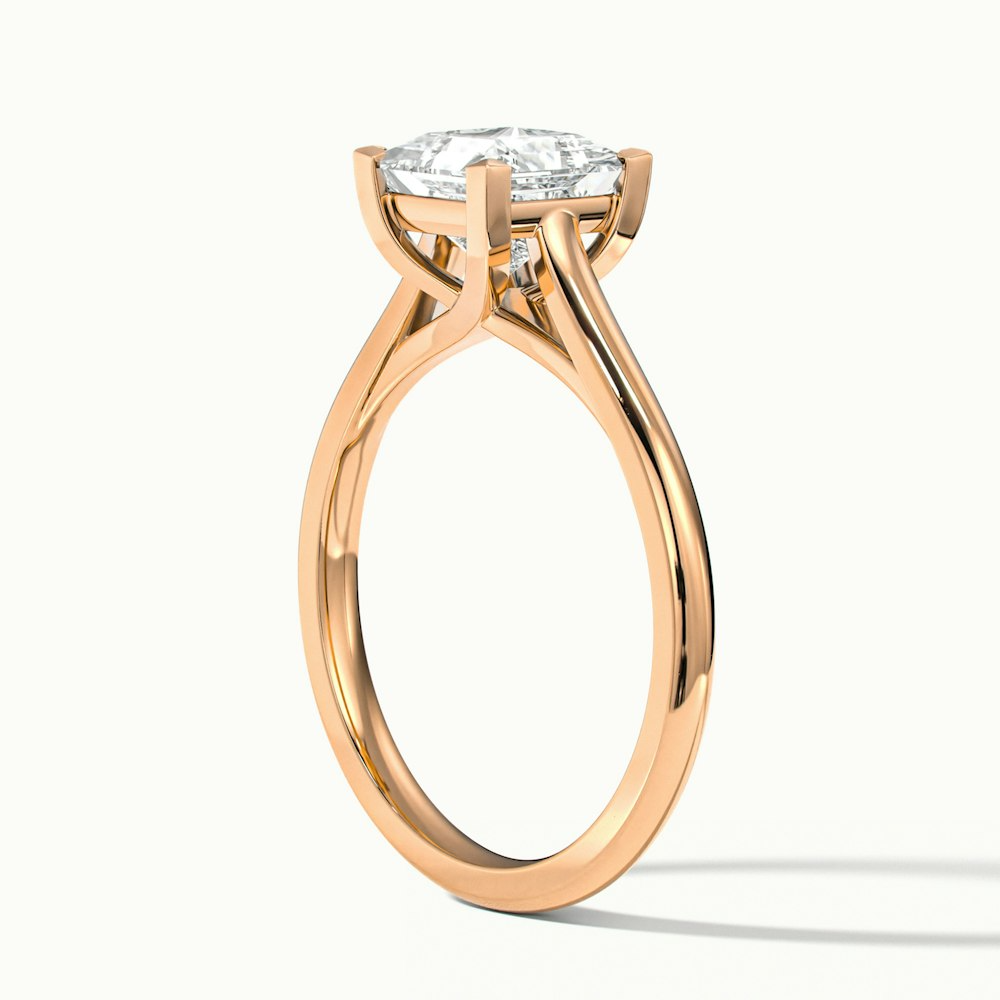Amaya 2 Carat Princess Cut Solitaire Lab Grown Diamond Ring in 10k Rose Gold