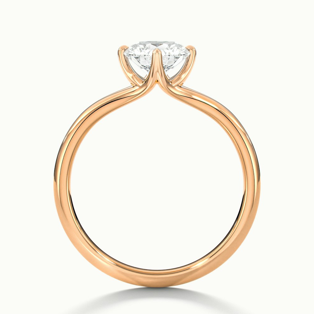 Joy 3 Carat Round Cut Solitaire Moissanite Engagement Ring in 18k Rose Gold