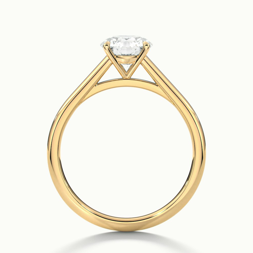 Anika 1.5 Carat Round Cut Solitaire Lab Grown Diamond Ring in 10k Yellow Gold