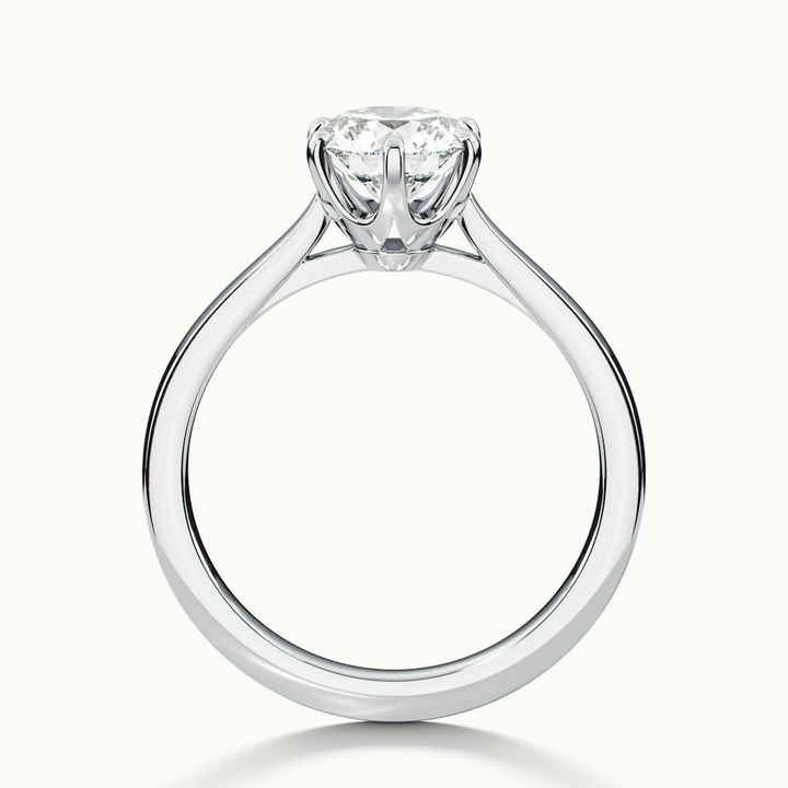 Amy 5 Carat Round Solitaire Lab Grown Diamond Ring in Platinum