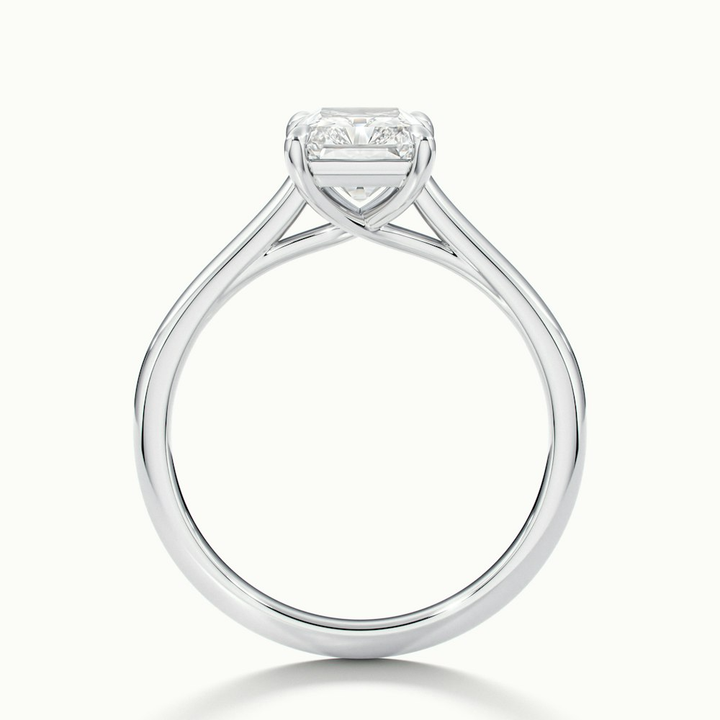 Alia 2 Carat Radiant Cut Solitaire Moissanite Engagement Ring in Platinum