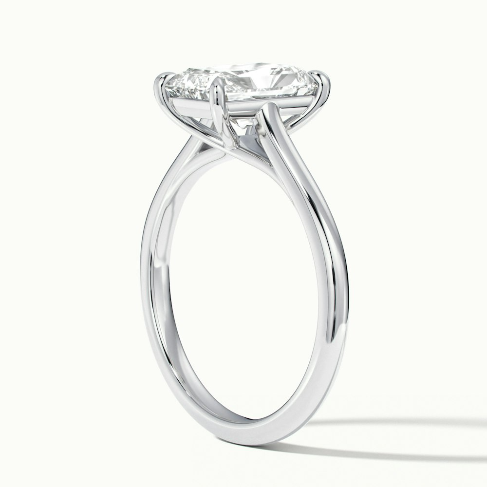 Daisy 3 Carat Radiant Cut Solitaire Lab Grown Diamond Ring in Platinum