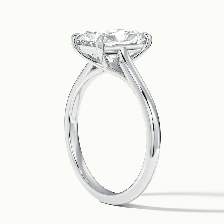 Daisy 2 Carat Radiant Cut Solitaire Lab Grown Diamond Ring in 14k White Gold