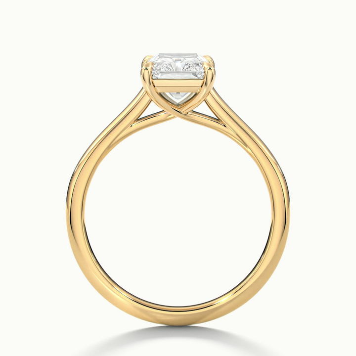 Daisy 5 Carat Radiant Cut Solitaire Lab Grown Diamond Ring in 14k Yellow Gold