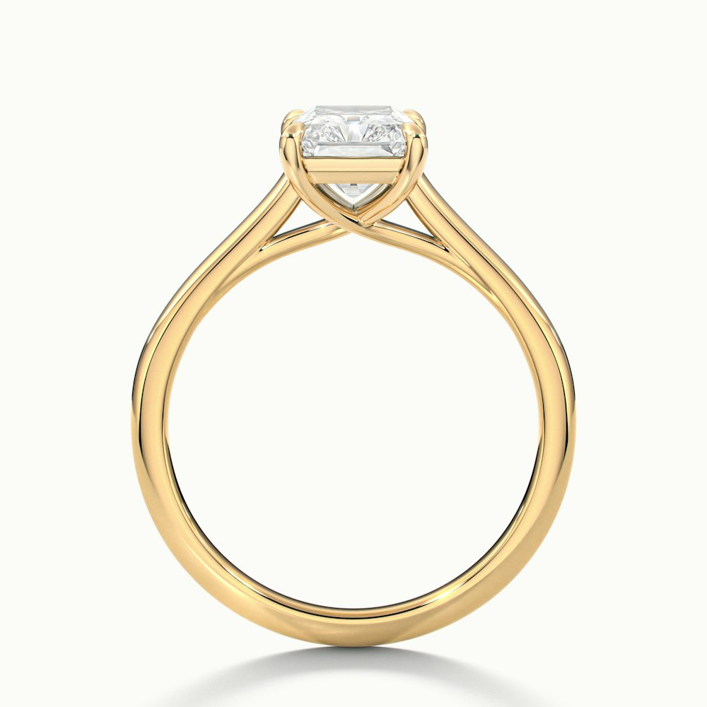 Daisy 3 Carat Radiant Cut Solitaire Lab Grown Diamond Ring in 10k Yellow Gold