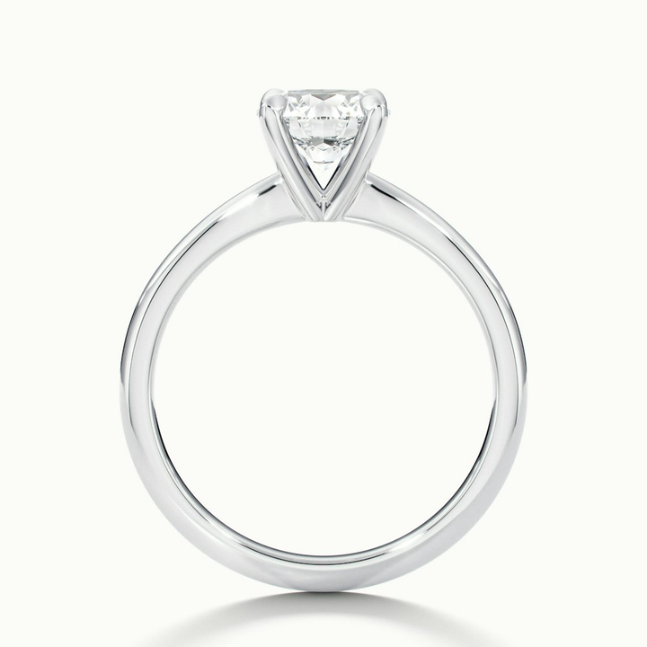 Diana 3 Carat Round Solitaire Lab Grown Diamond Ring in 10k White Gold