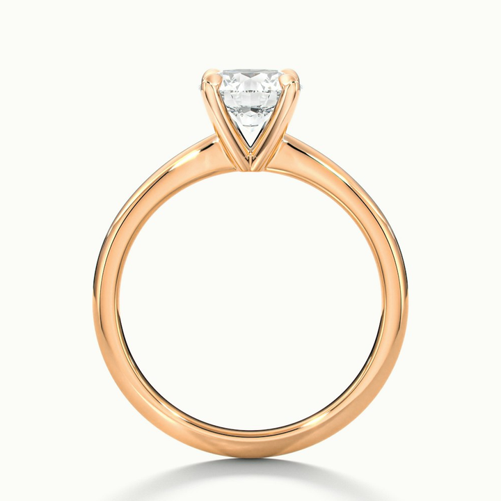 Zoey 3 Carat Round Solitaire Moissanite Engagement Ring in 18k Rose Gold