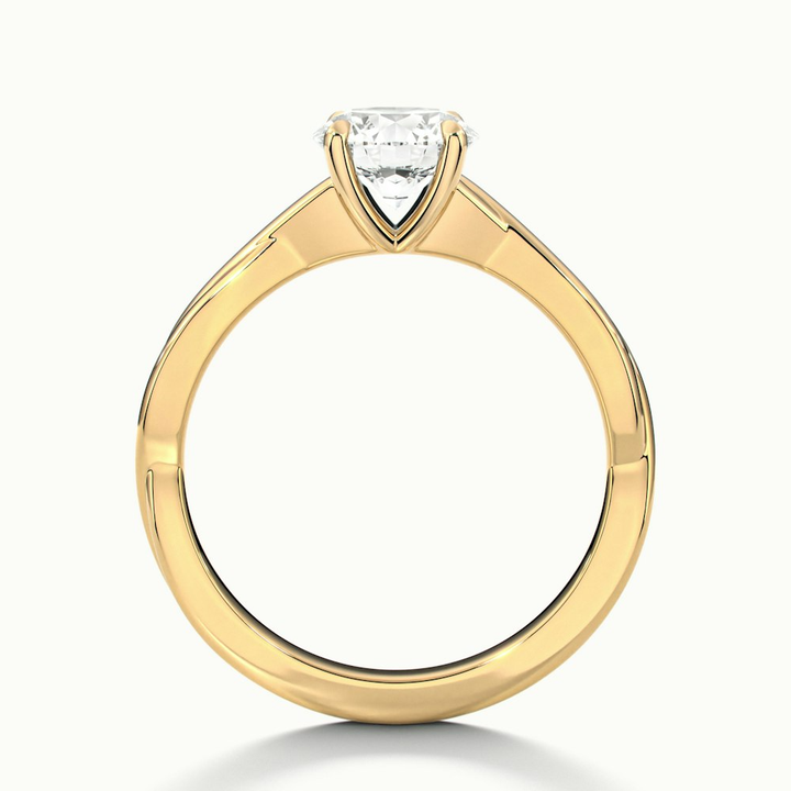 Lucy 1.5 Carat Round Solitaire Moissanite Diamond Ring in 10k Yellow Gold