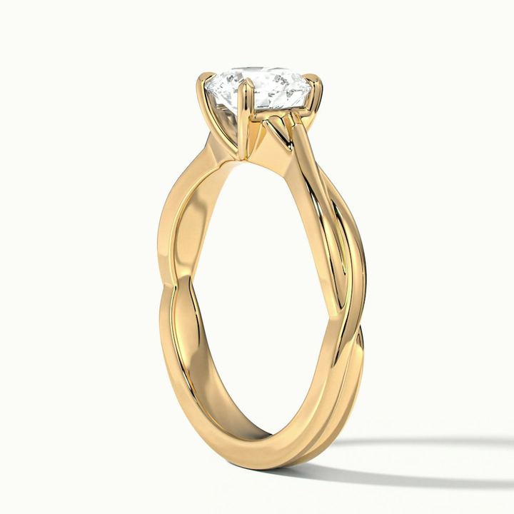 Zoya 1.5 Carat Round Solitaire Lab Grown Engagement Ring in 10k Yellow Gold
