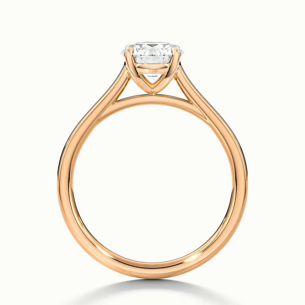 Anaya 4 Carat Round Cut Solitaire Moissanite Diamond Ring in 14k Rose Gold