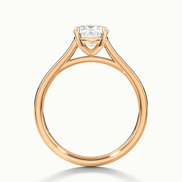 Anaya 3 Carat Round Cut Solitaire Moissanite Diamond Ring in 18k Rose Gold