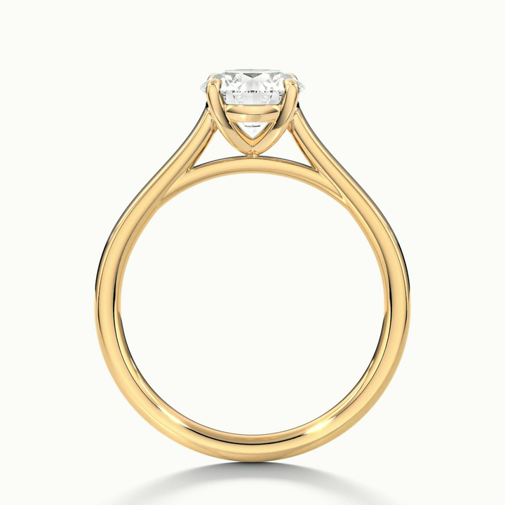 Anaya 5 Carat Round Cut Solitaire Moissanite Diamond Ring in 14k Yellow Gold
