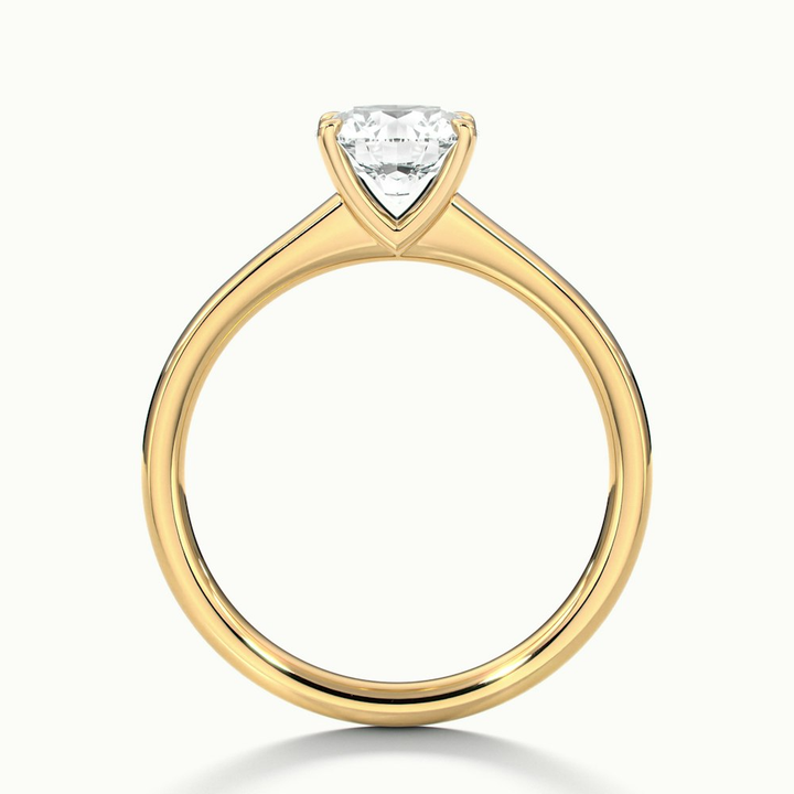 Ada 1.5 Carat Round Solitaire Lab Grown Engagement Ring in 10k Yellow Gold