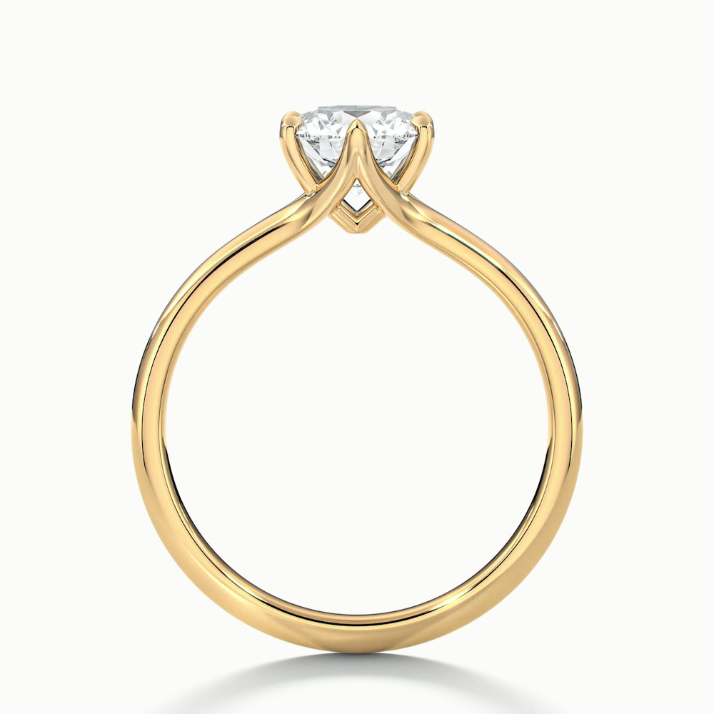 Gina 2.5 Carat Round Solitaire Lab Grown Engagement Ring in 14k Yellow Gold