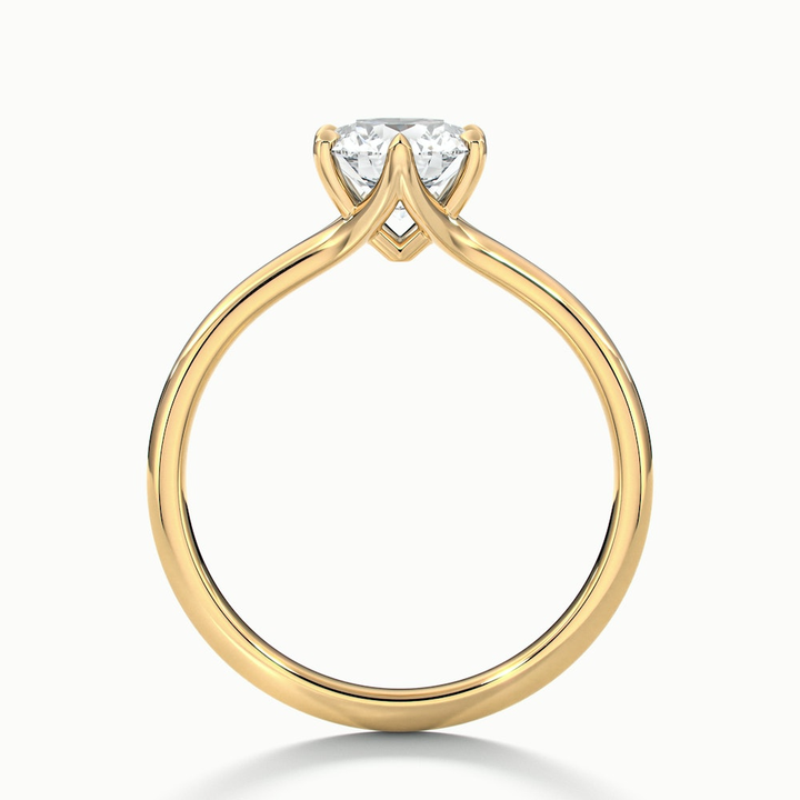 Gina 2.5 Carat Round Solitaire Lab Grown Engagement Ring in 14k Yellow Gold