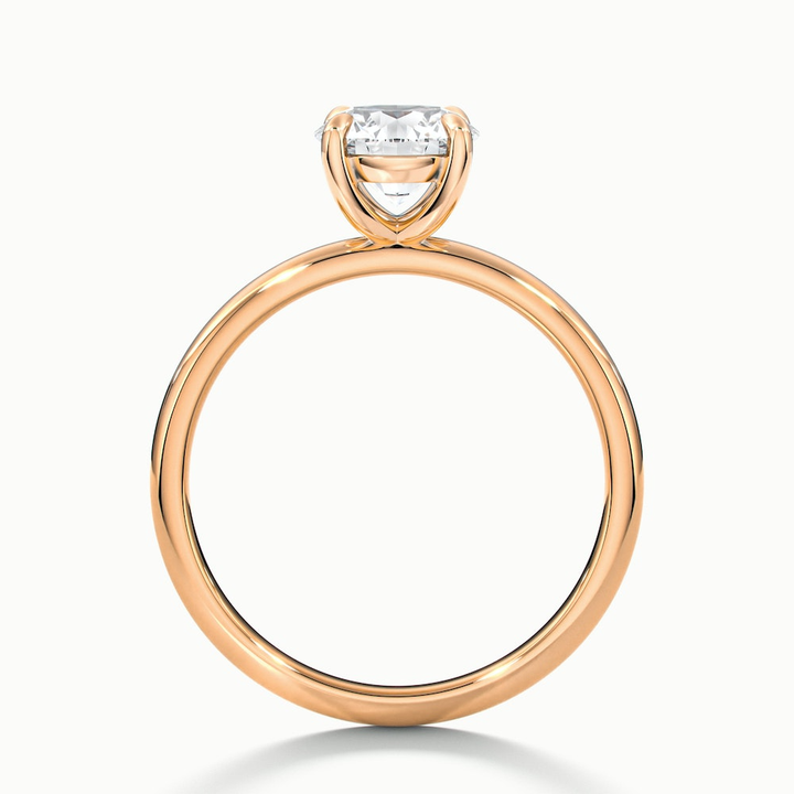 Grace 3.5 Carat Round Cut Solitaire Lab Grown Engagement Ring in 10k Rose Gold
