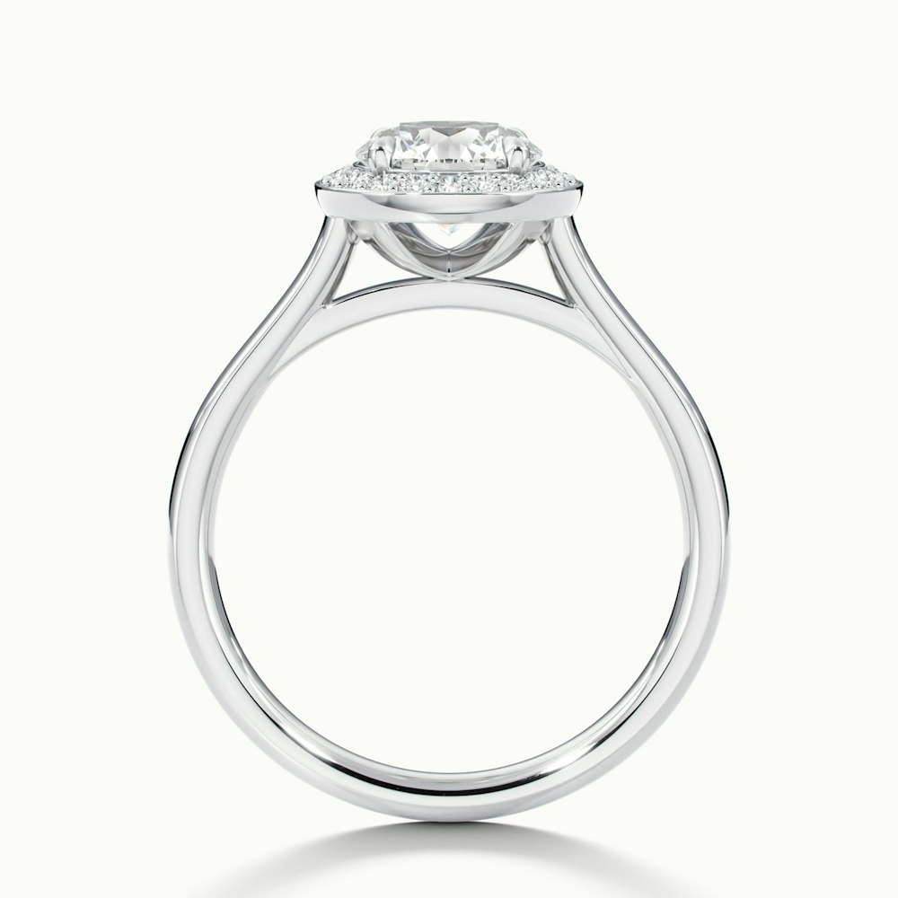 Helyn 3 Carat Round Halo Lab Grown Engagement Ring in 10k White Gold