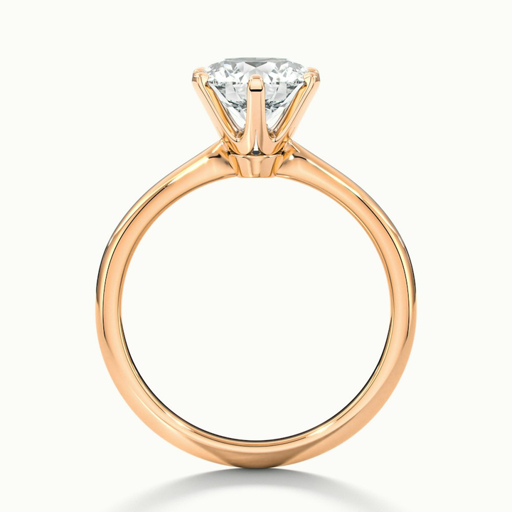 Emma 2 Carat Round Solitaire Lab Grown Engagement Ring in 14k Rose Gold