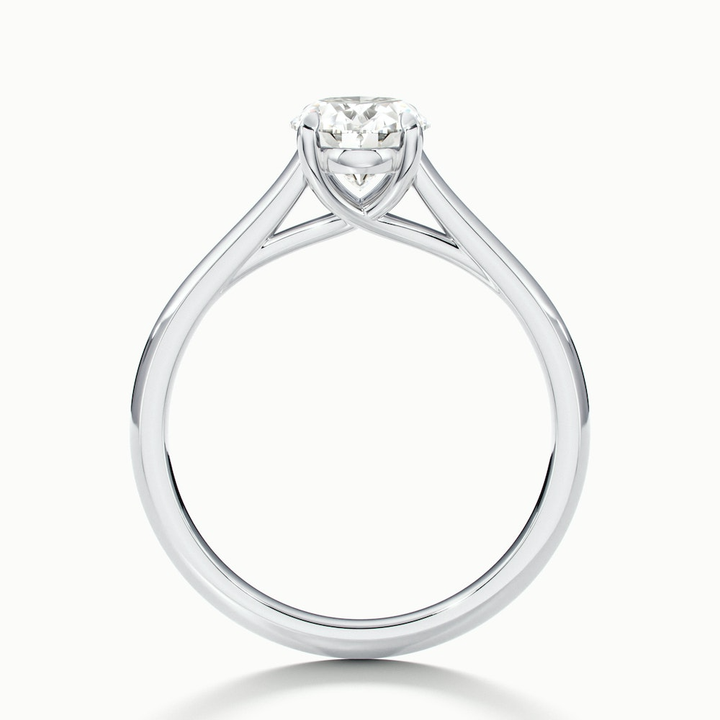 Cindy 2 Carat Oval Solitaire Lab Grown Engagement Ring in Platinum