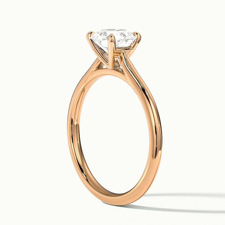 Iara 2 Carat Round Solitaire Moissanite Engagement Ring in 10k Rose Gold