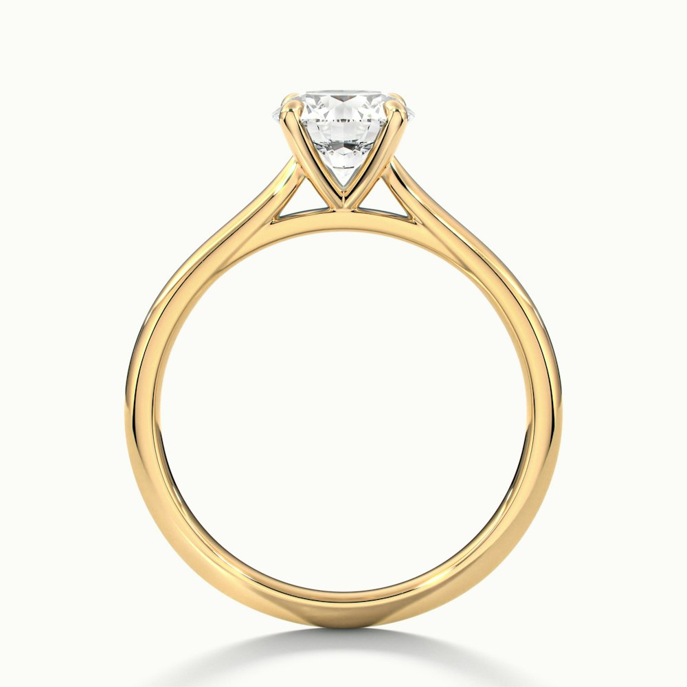 Iara 1.5 Carat Round Solitaire Moissanite Engagement Ring in 10k Yellow Gold