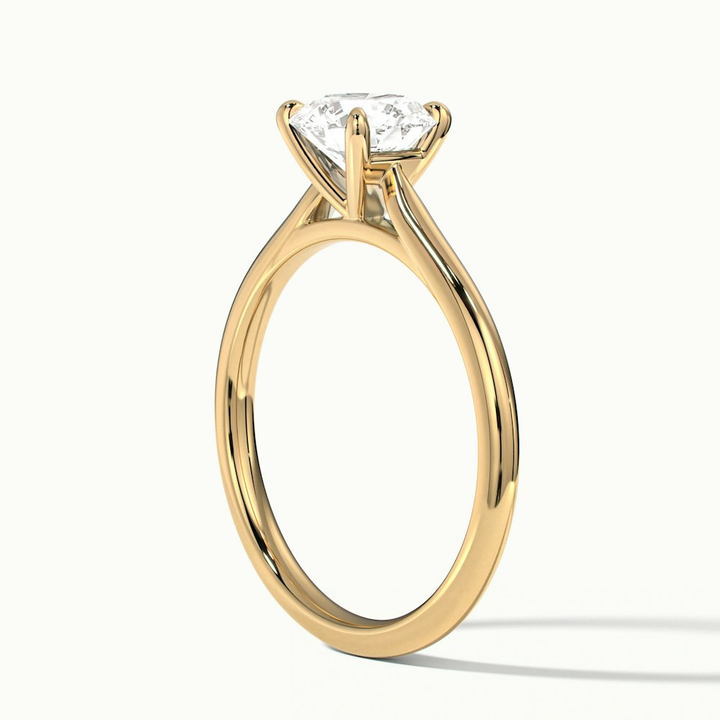 Iara 2 Carat Round Solitaire Moissanite Engagement Ring in 14k Yellow Gold