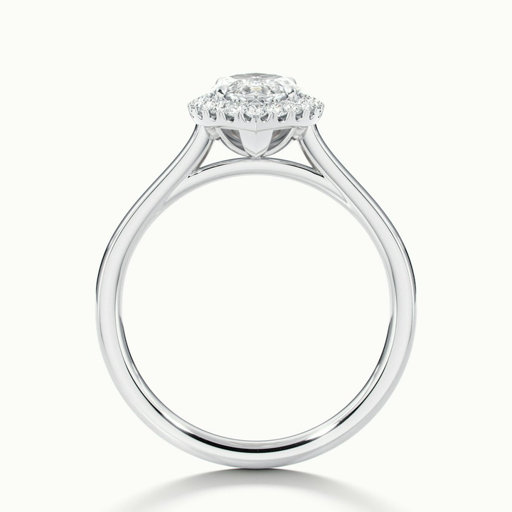 Anaya 2.5 Carat Marquise Halo Lab Grown Diamond Ring in 10k White Gold