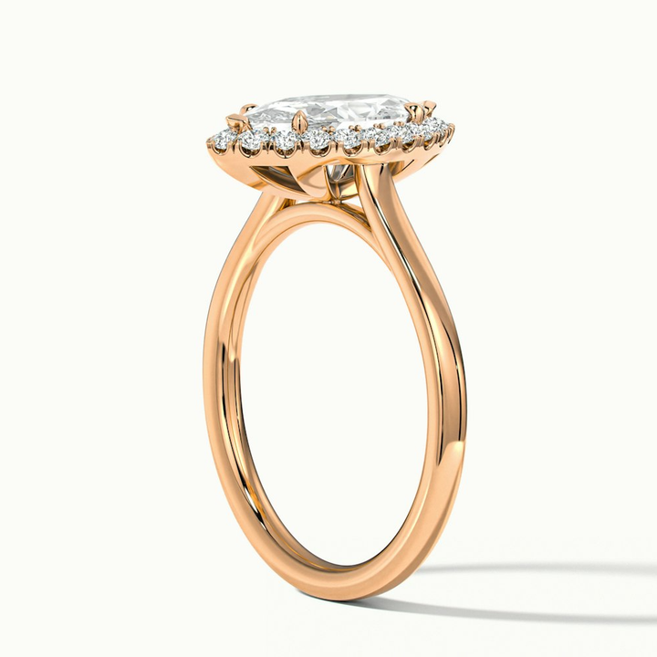 Anaya 3.5 Carat Marquise Halo Lab Grown Diamond Ring in 10k Rose Gold