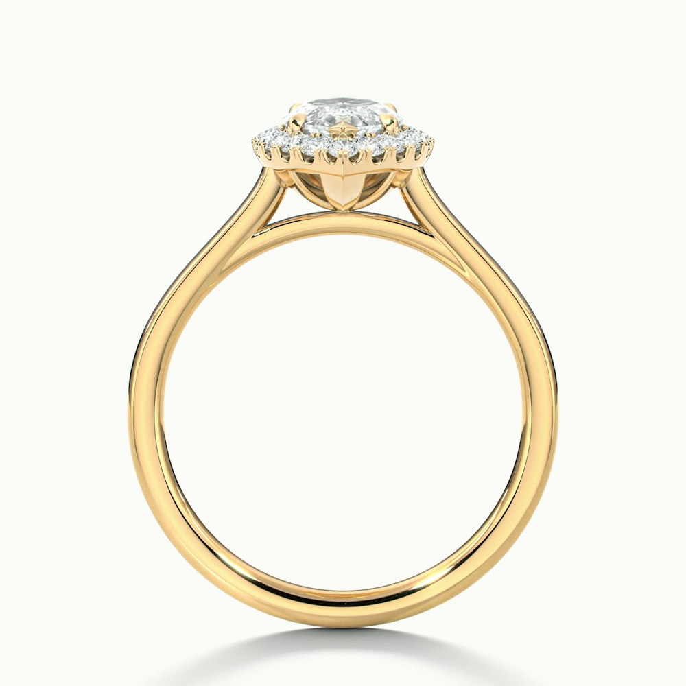 Anaya 5 Carat Marquise Halo Lab Grown Diamond Ring in 14k Yellow Gold