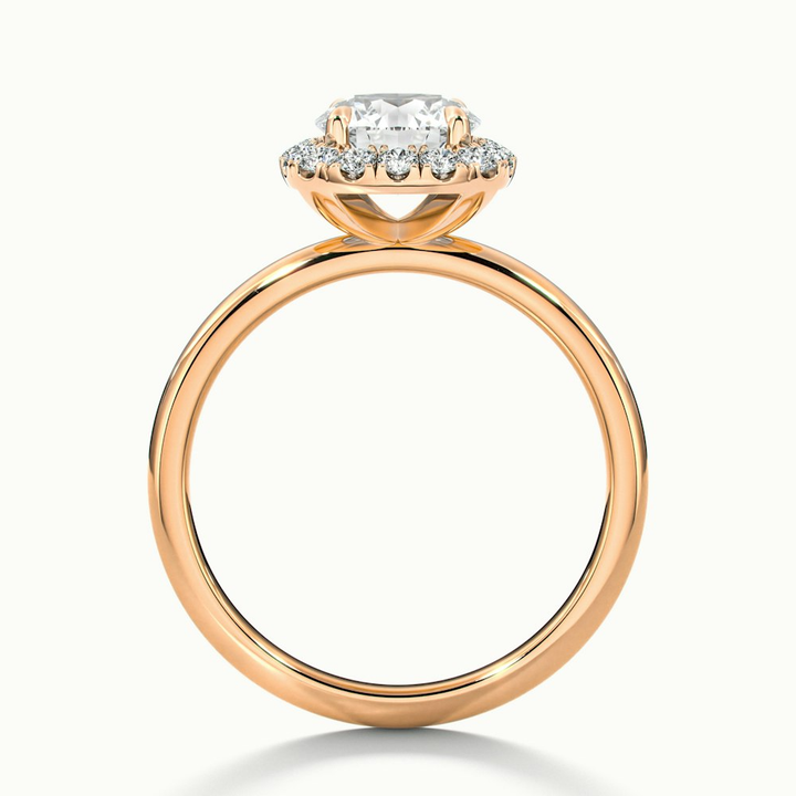 Angel 5 Carat Round Cut Halo Lab Grown Diamond Ring in 18k Rose Gold